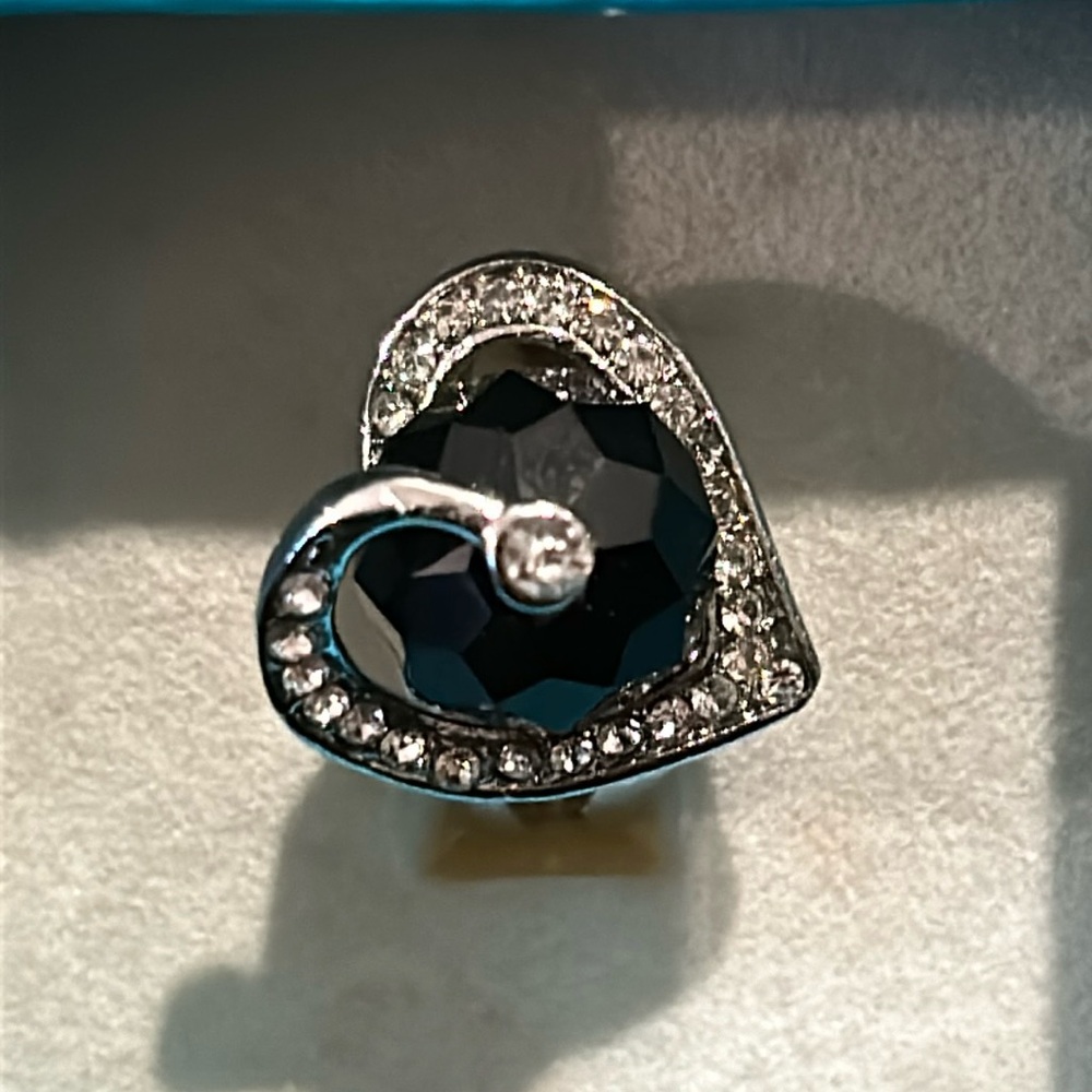 Single Stone Cocktail Ring withh CZ Heart Shape